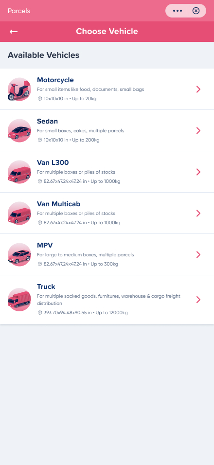 Grab Express booking details